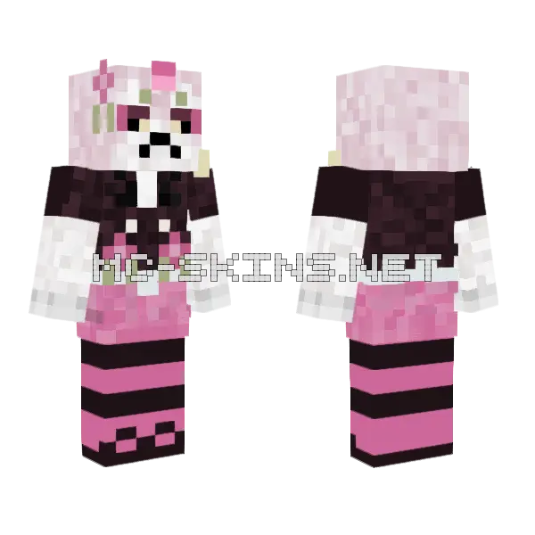 Rose For Someone Minecraft skin, front and back