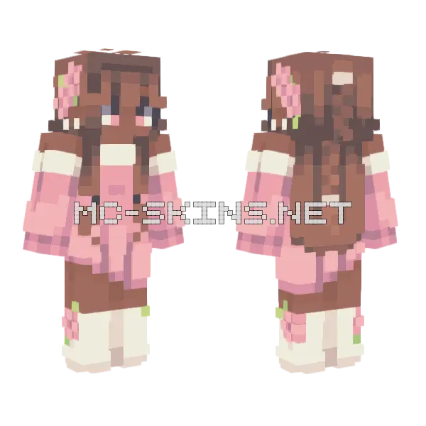 Rose Garden Fairytales Edit Minecraft skin, front and back