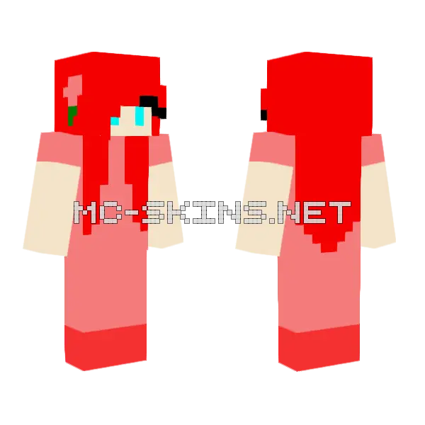 Rose Girl Edit Minecraft skin, front and back
