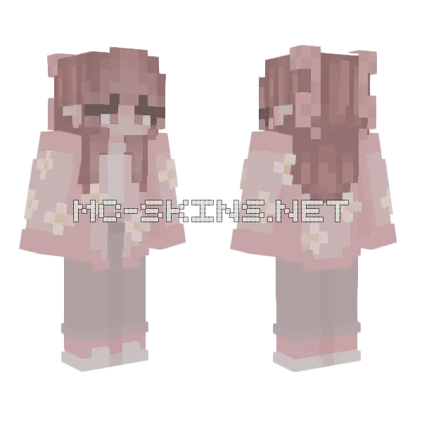 Rose Patterned Kimono, front and back