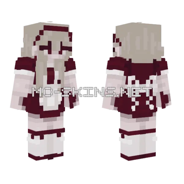 Rose Red Minecraft skin, front and back
