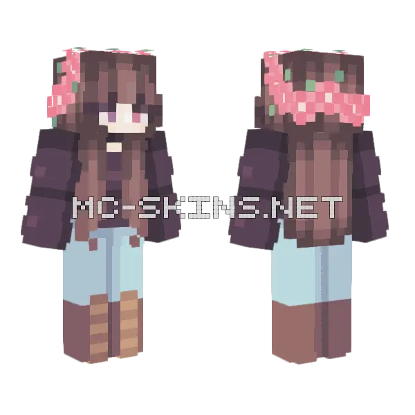 Rose Stage 0 Minecraft skin, front and back