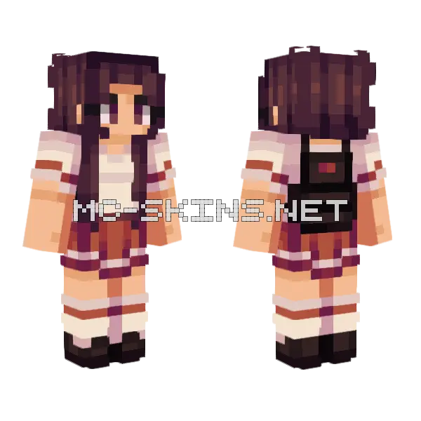 Rose Tined Srhc Gift Minecraft skin, front and back