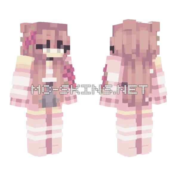 Rose Title Change Minecraft skin, front and back