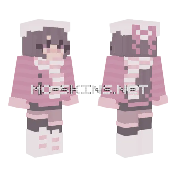 Rose Winter RCE Minecraft skin, front and back