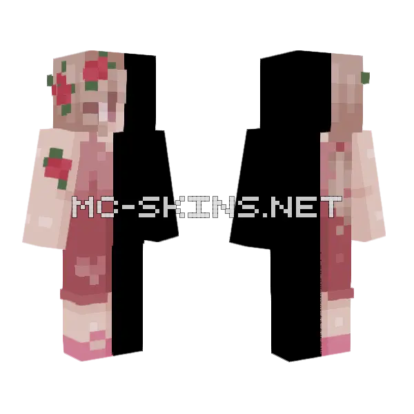 Roses Are In The Air Colab Minecraft skin, front and back