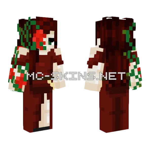 Roses Minecraft skin, front and back