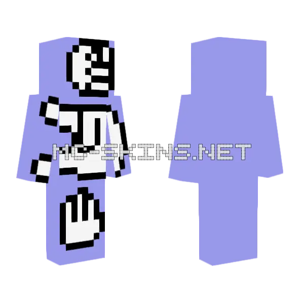 Roshambo Minecraft skin, front and back