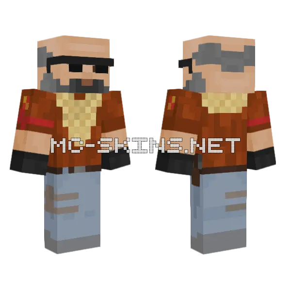 Roughneck Nicky Minecraft skin, front and back