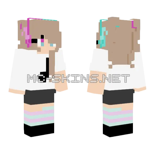 Round 1 Reshade Minecraft skin, front and back