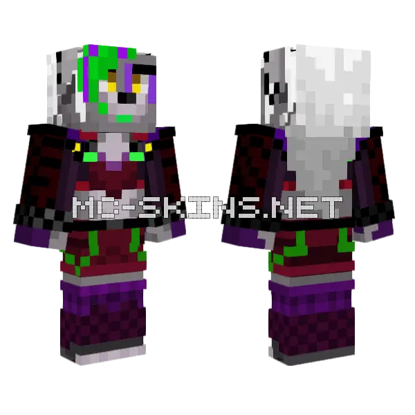 Roxanne Wolf Stylized Minecraft skin, front and back