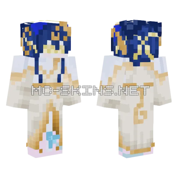 Royal Blue and Gold Robes, front and back