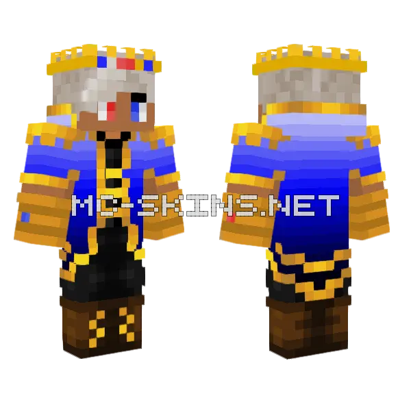 Royal Blue and Gold Robes, front and back