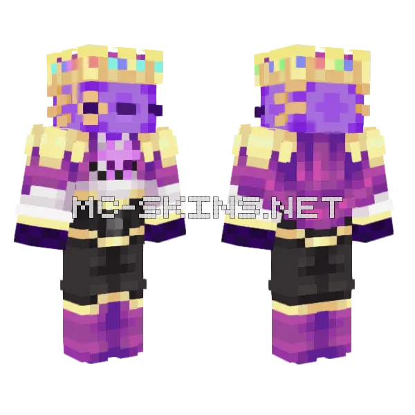 Royal Lotl Minecraft skin, front and back