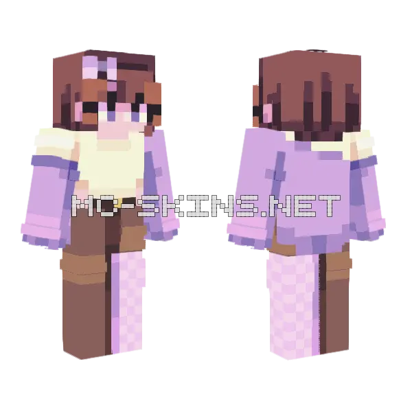 Royal Purple Base Minecraft skin, front and back