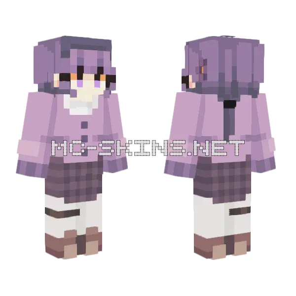 Royal Purple Request Minecraft skin, front and back