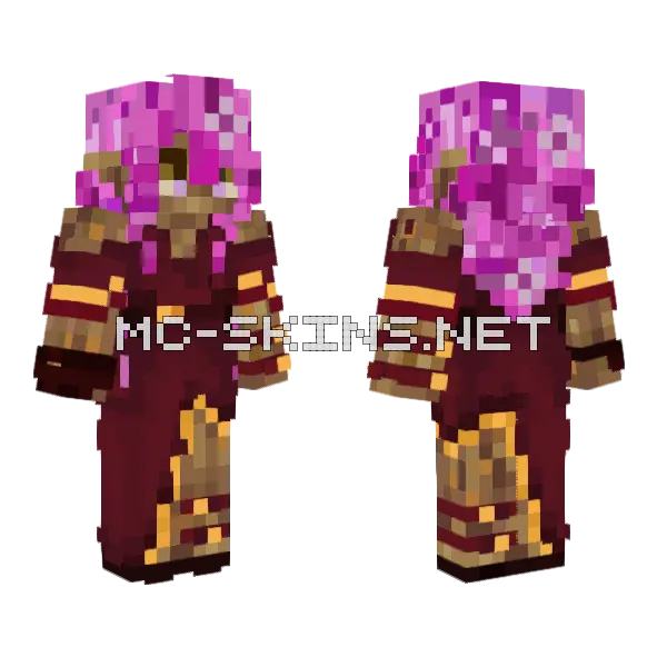 Royal Rosa Minecraft skin, front and back