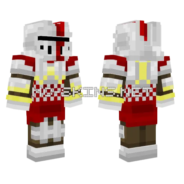 Royal Zombie Slayer Minecraft skin, front and back