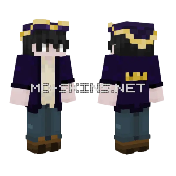 Royals SMP Pirate Kingdom Minecraft skin, front and back