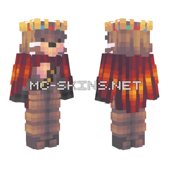 Royalty FS Minecraft skin, front and back