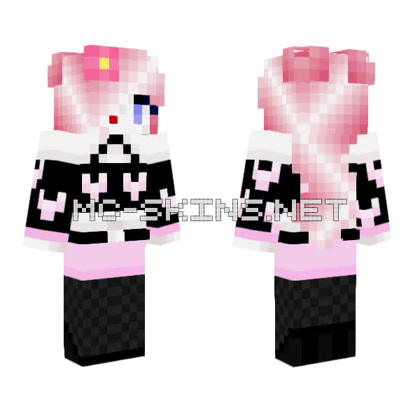 RP OC Edited Minecraft skin, front and back