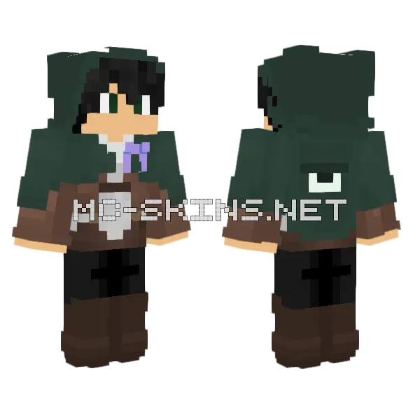 Rtgame Green Guardians Mcc Minecraft skin, front and back