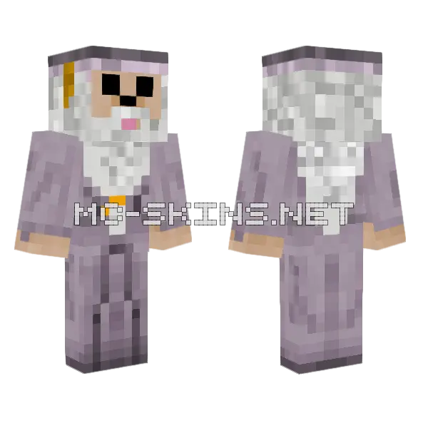 Rubius Dumbledore Minecraft skin, front and back