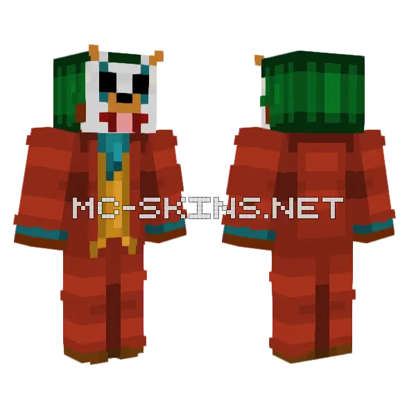 Rubius Joker Minecraft skin, front and back