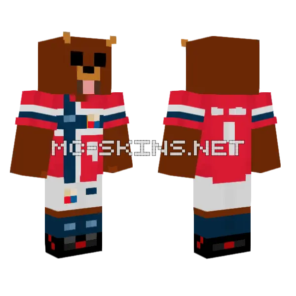 Rubius Noruega Minecraft skin, front and back