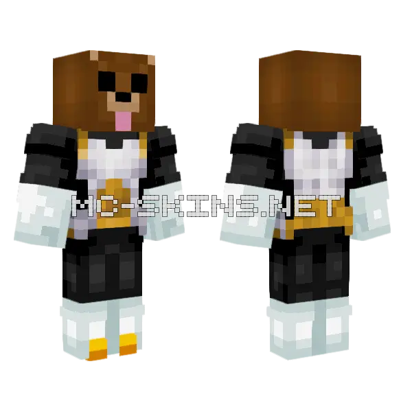 Rubius Vegeta 2 Minecraft skin, front and back