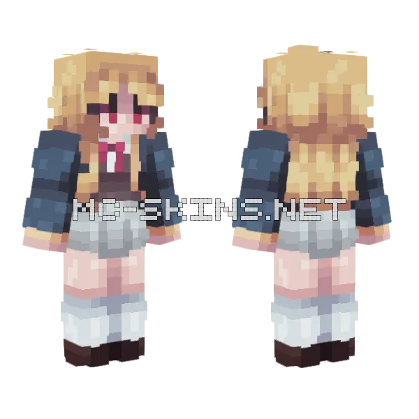 Ruby Hoshino Minecraft skin, front and back