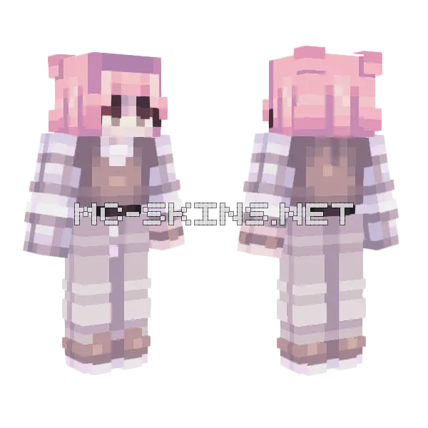 Ruin Maniac Minecraft skin, front and back