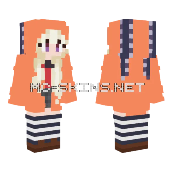 Runa Yomozuki Minecraft skin, front and back
