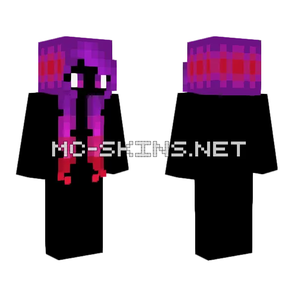 Runic Curly Hair Base Minecraft skin, front and back