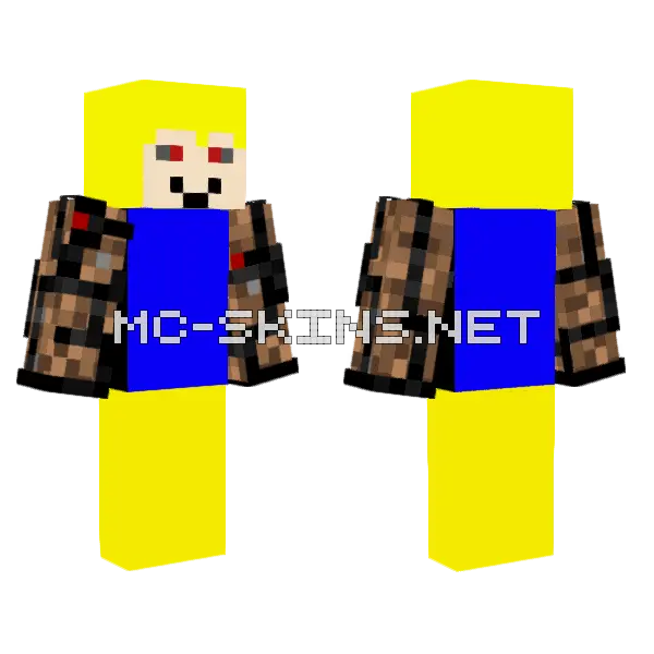 Runner1545 Yellow Suit Minecraft skin, front and back