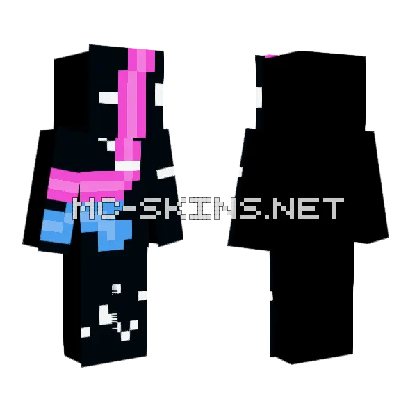Rushed Guy Minecraft skin, front and back