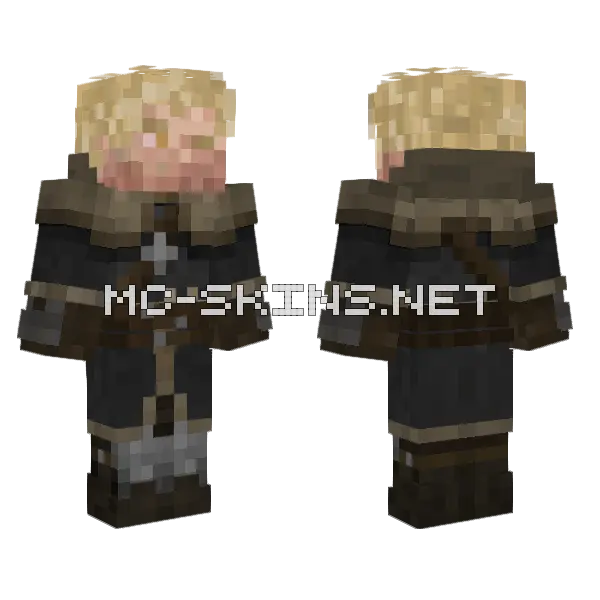 Rustic Wooden Shack Minecraft skin, front and back