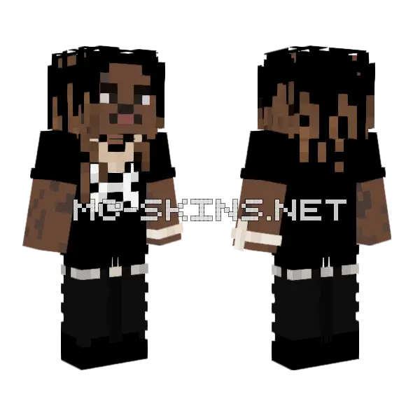 Rxknephew Minecraft skin, front and back