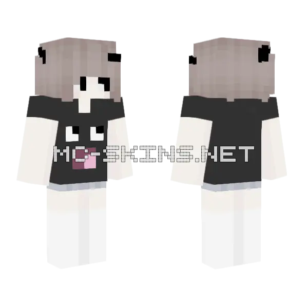 Ryexx0 Cat Girl Minecraft skin, front and back
