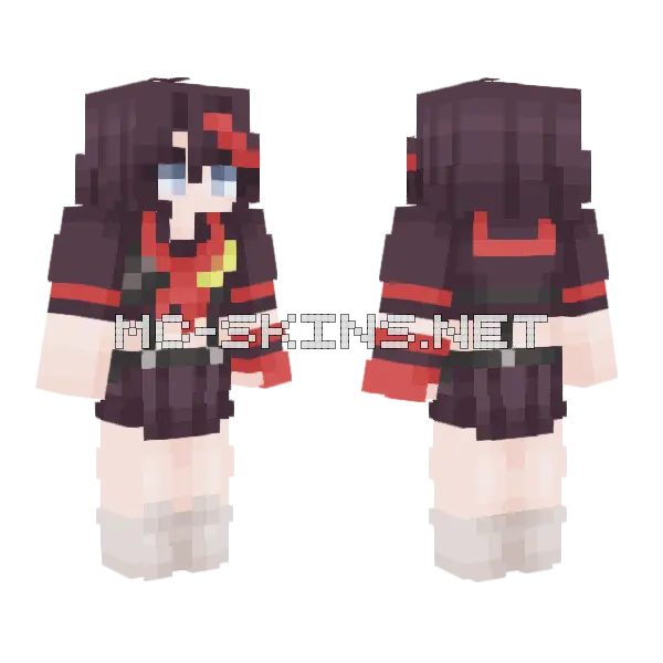 Ryuko Matoi Minecraft skin, front and back