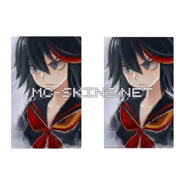 Ryuko Matoi School Uniform cape, outside and lining