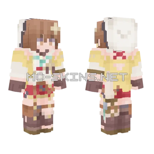 Ryza V2 Minecraft skin, front and back