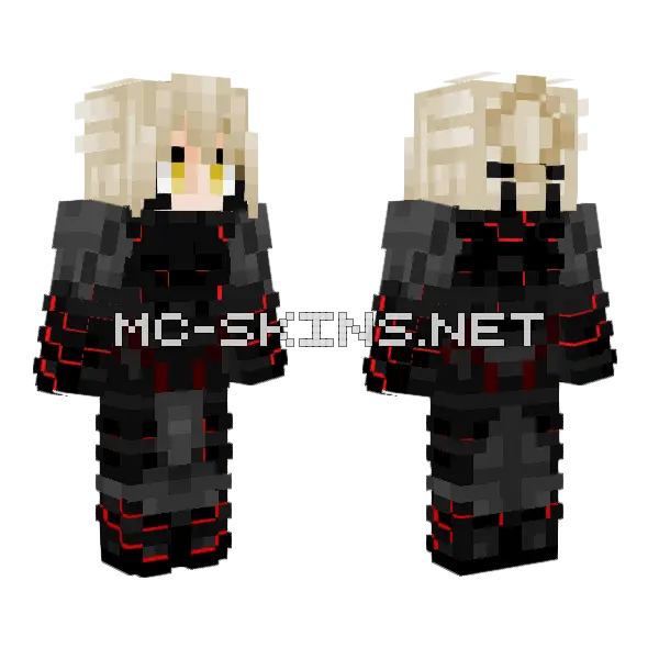 Saber Alter Minecraft skin, front and back