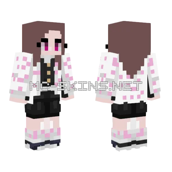 Sachikochan Minecraft skin, front and back