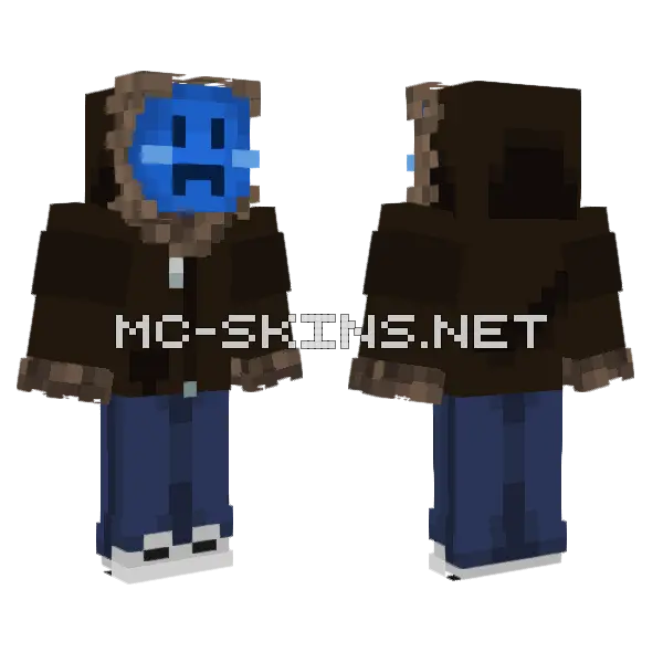 Blue Faced Party Pooper, front and back