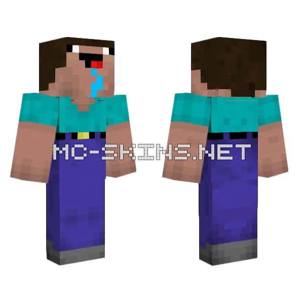 Sad Blue Jumpsuit, front and back