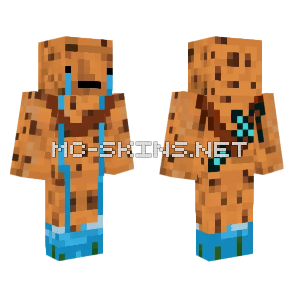 Sad Cookie Revenge Plan Minecraft skin, front and back