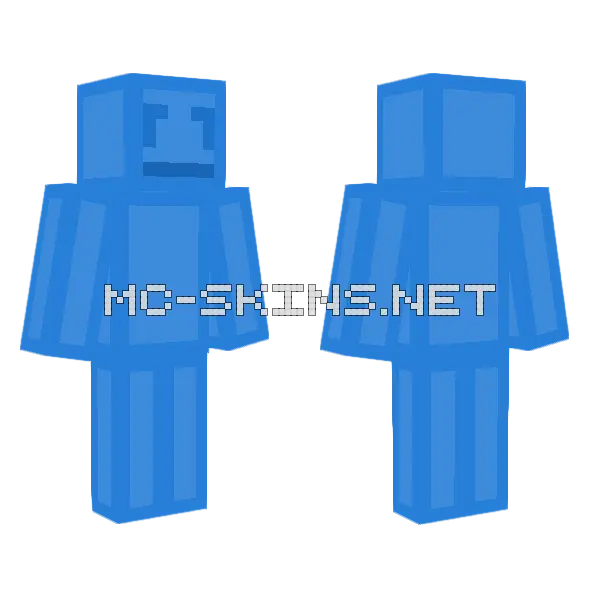 Sad Emotional Block Minecraft skin, front and back