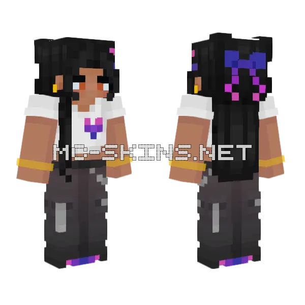 Safron Pride 2026 Minecraft skin, front and back