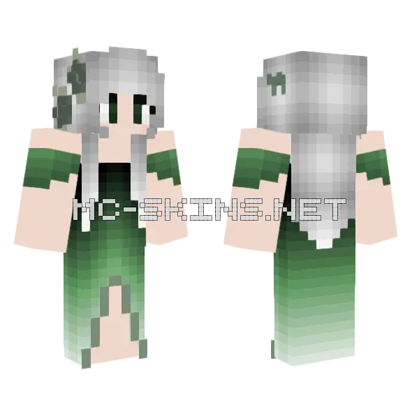 Sage Green Outfit Minecraft skin, front and back